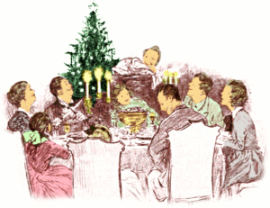 christmas family christmas dinner free clipart