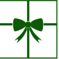 christmas gift flat green free clipart