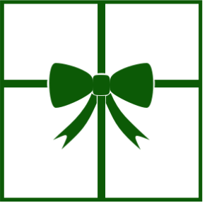 christmas gift flat green free clipart