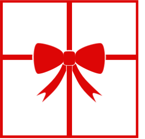 christmas gift flat red free clipart
