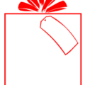 christmas gift outline tag free clipart