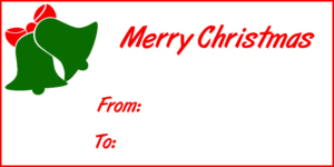 christmas gift tag bells free clipart