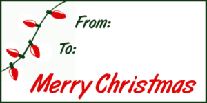 christmas gift tag light string free clipart