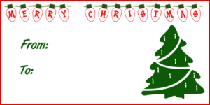 christmas gift tag tree free clipart