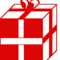 christmas gift three side view red free clipart