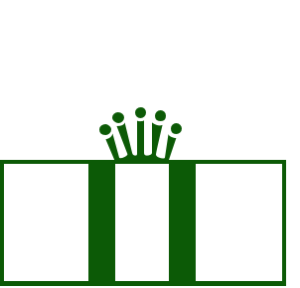 christmas gift wide green free clipart