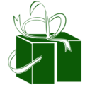 christmas gift wrapping green free clipart