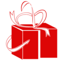 christmas gift wrapping red free clipart