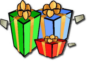 christmas gifts w tags free clipart