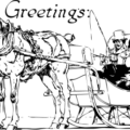 christmas holiday greetings sleigh free clipart