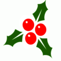 christmas holly three leaf free clipart