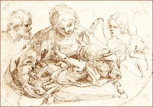christmas holy family w angel renijpg free clipart