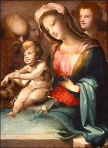 christmas holy family w angels beccafumi free clipart