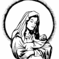 christmas mary and baby jesus free clipart