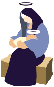 christmas mary baby jesus free clipart