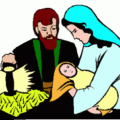 christmas nativity family scene free clipart