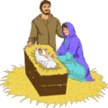 christmas nativity joseph mary jesus free clipart