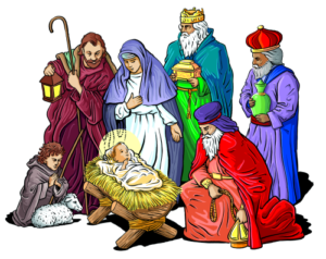 christmas nativity wisemen shepherds free clipart