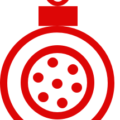 christmas ornament circle dots red free clipart