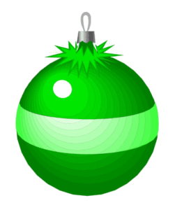 christmas ornament shiny green free clipart
