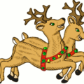 christmas reindeer pair free clipart