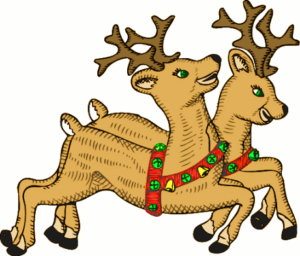 christmas reindeer pair free clipart