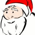 christmas santa face side free clipart