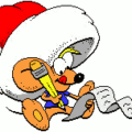 christmas santa mouse free clipart