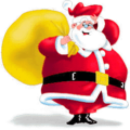 christmas santa w sack free clipart