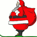 christmas skiing santa free clipart