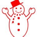 christmas snowman arms red free clipart