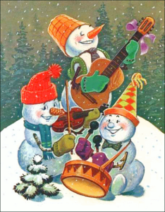christmas snowman band free clipart