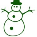 christmas snowman branch arms green free clipart