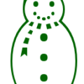 christmas snowman crown green free clipart