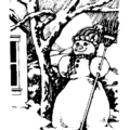 christmas snowman happy free clipart