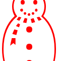 christmas snowman hat red free clipart