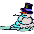 christmas snowman melting free clipart