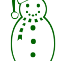 christmas snowman santa hat green free clipart