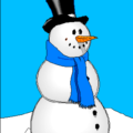 christmas snowmen blue scarf free clipart