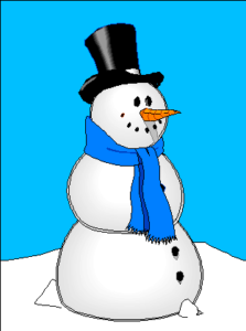 christmas snowmen blue scarf free clipart