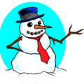 christmas snowmen pose free clipart