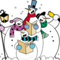 christmas snowmen singing free clipart