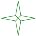 christmas star four pointed green free clipart