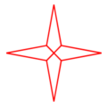 christmas star four pointed red free clipart