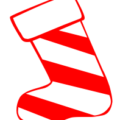 christmas stocking candy cane red free clipart