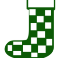 christmas stocking checkers green free clipart