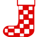 christmas stocking checkers red free clipart