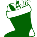 christmas stocking full green free clipart