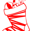 christmas stocking zigzag free clipart