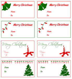 christmas tags full printable page free clipart